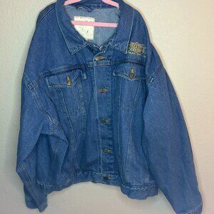 Oversized Denim Embroidered Jean Jacket